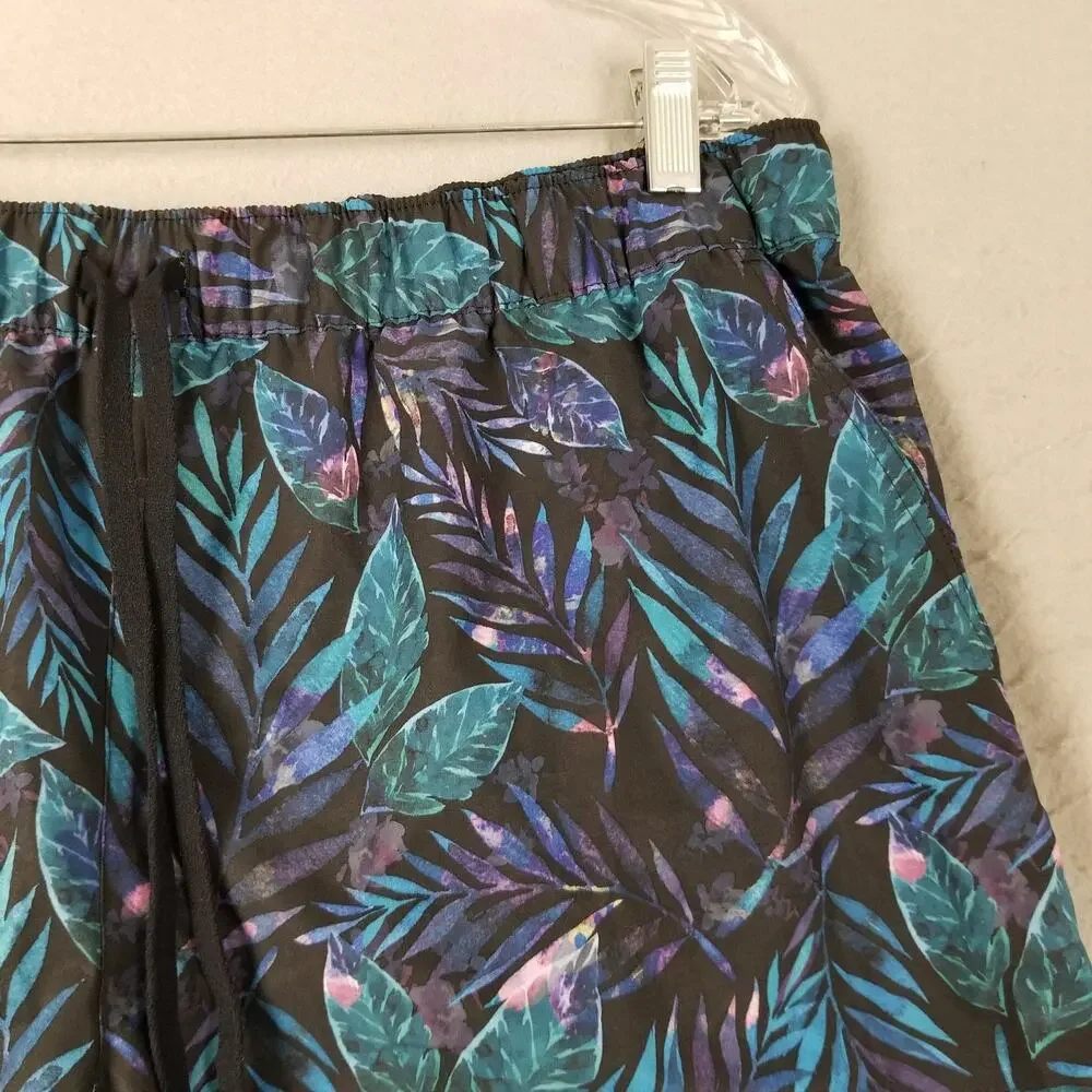 Reel Legends Shorts Mens Large‎ Leaf Print Swim Trunks Shorts Pockets